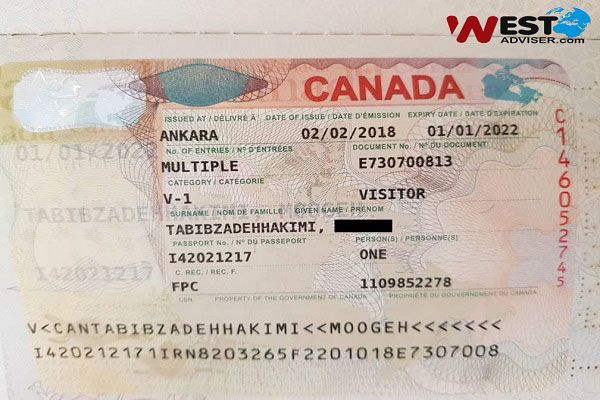 پاسپورت کانادا-توریستی-طبیب زاده
