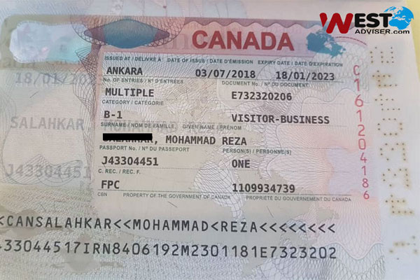 پاسپورت کانادا-کاری-توریستی